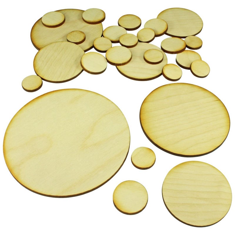 ليتكو مجموعة قاعدة مصغرة من LITKO | متوافق مع الزنزانات والتنينات | المناورات | ألعاب تمثيل الأدوار | خشب رقائقي مقطوع بالليزر 3 مم | 3/4 بوصة | 1 بوصة | 2 بوصة | 3 بوصة | 4 بوصة (27 حزمة DND) - Image 1